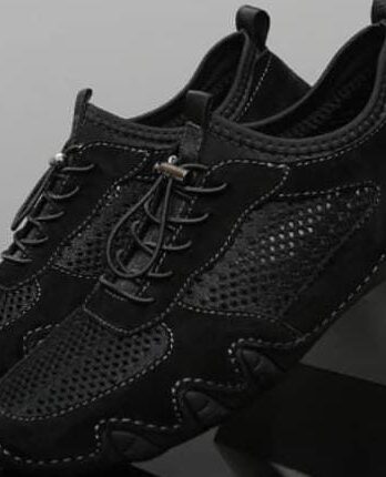 Chaussure grillage en cuir